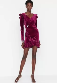 Rochie scurta mov Veritas imagine