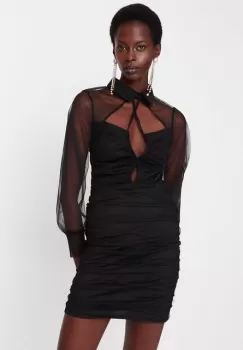 Rochie scurta neagra Velda imagine