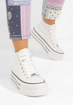 Tenisi cu platforma Kimala V3 albi imagine