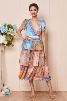 Rochie Ariella Bleu Multi imagine