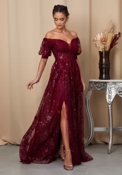 Rochie Bellona Bordo imagine