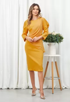 Rochie Brinda Galben Mustar imagine