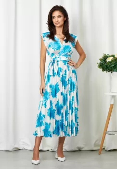Rochie Carmen Bleu Floral imagine