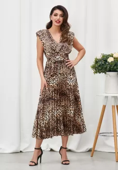 Rochie Carmen Maro Animal Print imagine