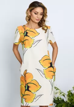 Rochie casual-eleganta Erma Floral imagine