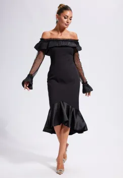 Rochie de ocazie Chameli Neagra imagine