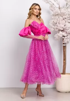 Rochie de ocazie premium Elara Ciclam imagine