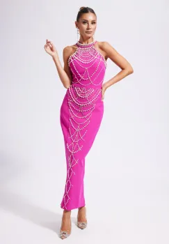 Rochie de ocazie premium Evea Fucsia imagine