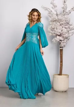 Rochie de ocazie premium Junona Turcoaz imagine