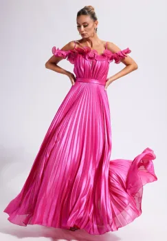 Rochie de ocazie premium Phoenix Fucsia imagine