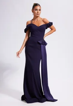 Rochie de ocazie premium Virginia Bleumarin imagine