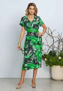 Rochie de zi Emiliana Verde imagine