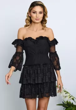 Rochie eleganta Alyma Neagra imagine
