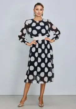 Rochie eleganta Amani Neagra cu Buline imagine