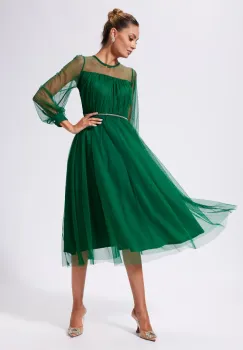 Rochie eleganta Beatrice Verde imagine