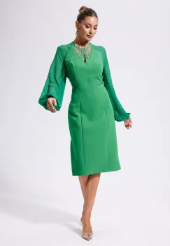 Rochie eleganta Iustina Verde imagine