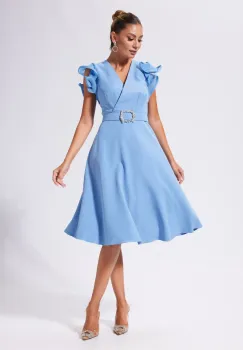 Rochie eleganta Rahela Albastra imagine