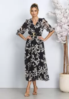 Rochie eleganta Roxa Bicolora imagine