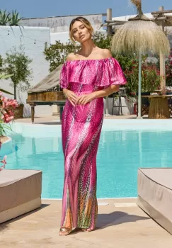 Rochie eleganta Xilena Ciclam imagine