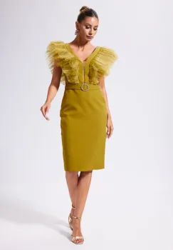 Rochie eleganta Yamada Olive imagine