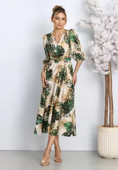 Rochie eleganta Yolanda Verde Multi imagine