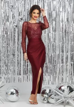 Rochie Fancy Bordo imagine