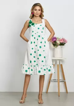 Rochie Flora Verde imagine