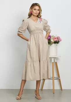 Rochie Gabby Bej imagine