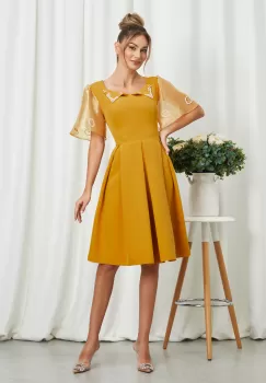 Rochie Harra Galben Mustar  imagine