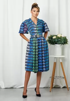 Rochie Kamari Albastru Multi imagine