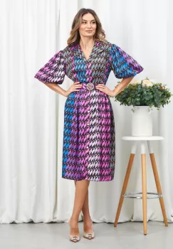 Rochie Kamari Ciclam Multi imagine