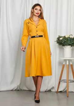 Rochie Katria Galben Mustar imagine