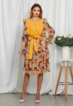 Rochie Lavy Galben Mustar imagine