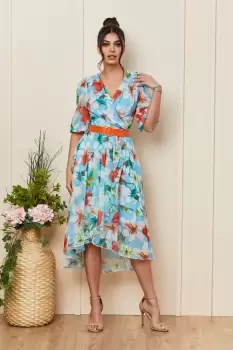 Rochie Linda Bleu Floral imagine