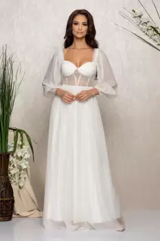 Rochie Louisiana Alba imagine