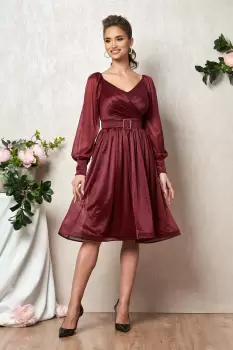 Rochie Lucy Bordo imagine