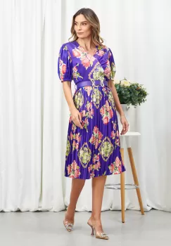Rochie Lynn Albastru Floral imagine