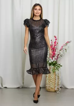 Rochie Maggie Argintie imagine