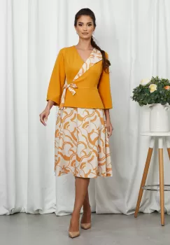 Rochie Mariah Galben Mustar imagine