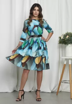 Rochie Medda Turcoaz Multi imagine