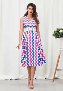 Rochie Melya Ciclam Multi imagine