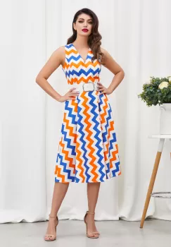 Rochie Melya Orange Multi imagine