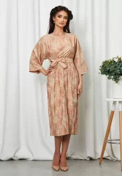 Rochie Nyrra Orange Floral imagine