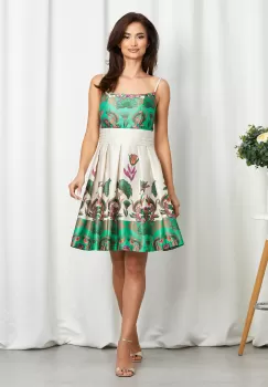 Rochie Petunia Verde Floral imagine