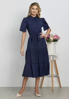 Rochie Phoebe Bleumarin imagine