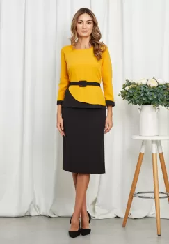 Rochie Priya Galben Mustar imagine