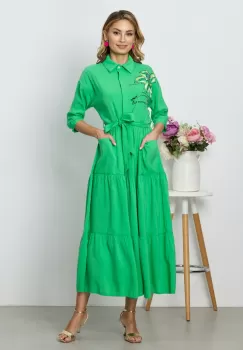 Rochie Ryana Verde imagine