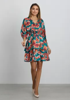 Rochie Sevda Turcoaz Multi imagine