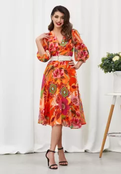 Rochie Sunshine Orange Multi imagine