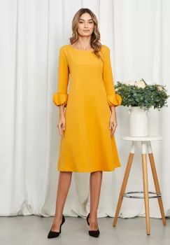 Rochie Tamara Galben Mustar imagine